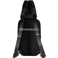 Рюкзак-слинг "Orion" 32х20х8см черный, 2 отделения, 1 карман натуральная кожа CA6625S136/N от магазина "Карандаш"