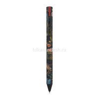 Ручка гелевая "Flora. Black night" 0,38мм черная, автомат, корпус Soft Touch, 3 вида 20-0467 от магазина "Карандаш"