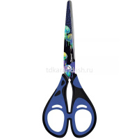 Ножницы 16см "DeepSea" сталь, ручки пластик с прорезиненными вставками, лезвия с принтом 466918 от магазина "Карандаш"