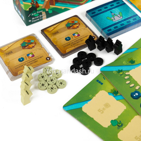 Игра настольная "Архитекторы Амитис" 21х21см (планшеты, тайлы, фигурки, карты) PG-17908 от магазина "Карандаш"