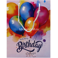 Пакет подарочный "С Днем Рождения" 32х26х10см 4 вида Y10558-24 от магазина "Карандаш"