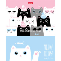 Тетрадь А5 18л клетка "Ушки на макушке" на скобе тиснение 5 дизайнов 18Т5тВ1/063105 от магазина "Карандаш"