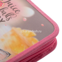Пенал "Juice Story" 20х14х4см прямоугольный одностворчатый, 2 откидные планки, ткань 093873 от магазина "Карандаш"
