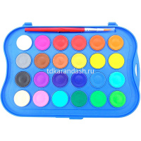 Краски акварельные 24 цвета "Giotto" с кисточкой, пластиковая упаковка 352600 от магазина "Карандаш"