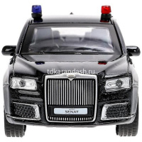 Машина "Aurus Senat" черная, инерционная, металл 13,5см (свет, звук, открывающиеся двери) от магазина "Карандаш"