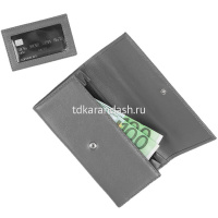 Портмоне 195х103х30мм серый, натуральная кожа, в подарочной коробке PJ.287.BG. от магазина "Карандаш"
