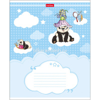 Тетрадь А5 24л клетка "Приключения маленькой панды" на скобе 5 дизайнов 24Т5В1/057252 от магазина "Карандаш"