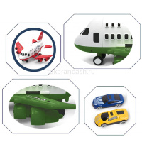 Картинка Набор "Самолет с машинками" 37 х 15см, в комплекте самолет, 3 машинки, пластик 2001956/1909C8 от магазина "Карандаш" Набор "Самолет с машинками" 37 х 15см, в комплекте самолет, 3 машинки, пластик 2001956/1909C8 от магазина "Карандаш"