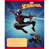 Тетрадь А5 18л клетка "Человек- паук" на скобе 5 дизайнов 18Т5В1/057512 от магазина "Карандаш"