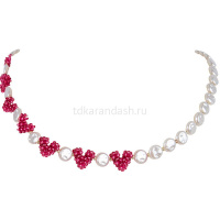 Набор для бисероплетения "Чокер. Яркие сердечки" 0,5см (бисер, нить, иглы, карабин) 11-508 от магазина "Карандаш"