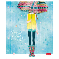 Тетрадь А5 48л клетка "Счастливые моменты" на скобе 5 диайнов 48Т5В1/047089 от магазина "Карандаш"