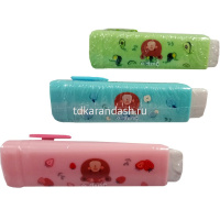 Ластик-карандаш "Jungoo" треугольный, 90х20х20мм в футляре, 3 цвета корпуса EH312 от магазина "Карандаш"