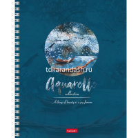 Тетрадь А5 96л клетка "Акварельная мечта" на спирали матовая ламинация 2 дизайна 067307 от магазина "Карандаш"