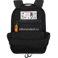 Рюкзак 39х26х19см, 740гр, 2 отделения, 3 кармана, с брелком, черный RB-556-6/1 от магазина "Карандаш"