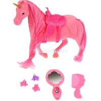 Единорог 29см с седлом, зеркалом и расчёской, пластик KT3211D-UNP-S от магазина "Карандаш"