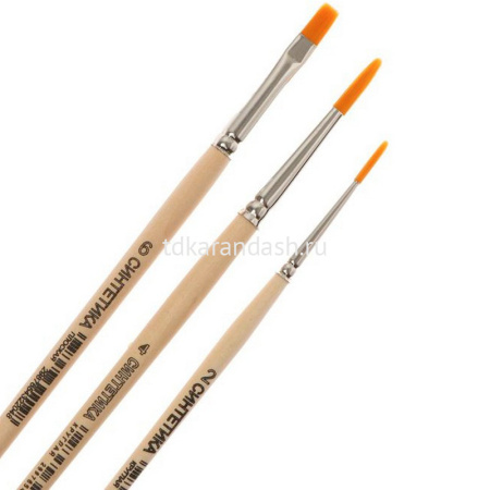 Набор кистей синтетика 3шт. №10 (плоская №6, круглая №2,4) 91291405 от магазина "Карандаш"