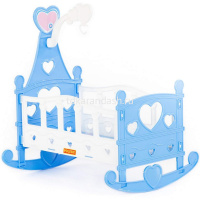 Кроватка-качалка для куклы №3 28,5х24,5х32,8см, пластик, в пакете 62079 от магазина "Карандаш"