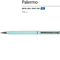 Ручка шариковая "Palermo" 0,7мм синяя, автомат, корпус нежно-голубой, металл 20-0250/08 от магазина "Карандаш"