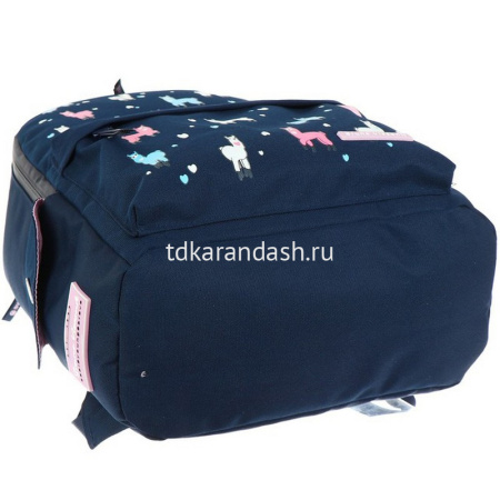 Рюкзак "Сказочная лама" 40х30х17см, 600гр, 1 отделение, 3 кармана, синий 12-003-069/02 от магазина "Карандаш"