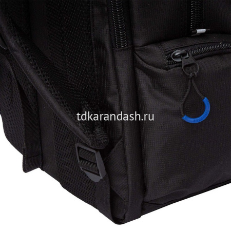 Рюкзак 32х42х22см, 1100гр, 2 отделения, 4 кармана, черный/синий RU-423-14/11 от магазина "Карандаш"