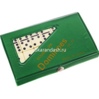 Домино в пенале 19х15см 4 цвета (размер кости 2х4см) Y10352-24 от магазина "Карандаш"