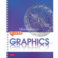 Тетрадь А5 96л клетка "Graphics" на спирали 3D фольга матовая ламинация 96Т5лофВ1гр/055082 от магазина "Карандаш"