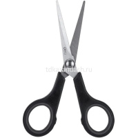 Ножницы 14cм "Deli" сталь, ручки пластик Soft-touch, черные E6005 от магазина "Карандаш"