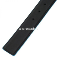 Ремень мужской 3,5см х 1,25м натуральная кожа, черный/темно-синий "Blue Square" CU2619B2/NBLU2 от магазина "Карандаш"