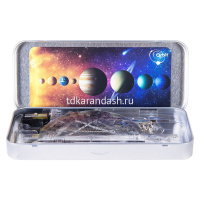 Набор чертежный 9 предметов (циркули, карандаш, линейка, треугольники, транспортир, ластик, точилка) от магазина "Карандаш"