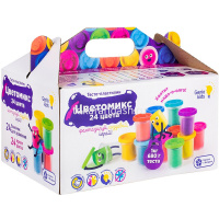 Набор д/лепки из теста 24 цвета 50гр. (тесто-пластилин, крышки-штампики) TA1097 от магазина "Карандаш"