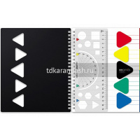 Тетрадь А5 96л клетка "Progressive Metallic Бирюза" на спирали пласт.обложка с разделителями 050351 от магазина "Карандаш"