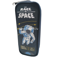 Пенал "Космос" 22х9х7см прямоугольный, 2 отделения, кодовый замок, текстиль, синий BD22136 от магазина "Карандаш"