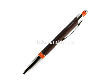 Ручка РШ "Bali" коричневый/оранжевый, корпус алюминий, отделка - хром 15BP0006-020