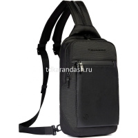 Рюкзак-слинг "Orion" 32х20х8см черный, 2 отделения, 1 карман натуральная кожа CA6625S136/N от магазина "Карандаш"