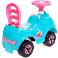 Каталка-автомобиль "Принцесса Selena" 52х26х31см с клаксоном, голубая, пластик 4867_Aqua/ОР от магазина "Карандаш"
