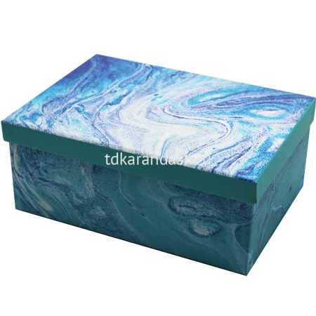 Коробка подарочная "Голубые волны" 37,5х29х16см, картон SK2961