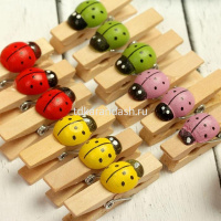 Прищепки 35мм Божья коровка, 10 шт/уп. Y8179-19 от магазина "Карандаш"