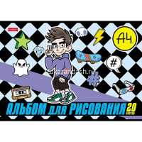 Альбом для рисования А4 20л "Влад А4" на скобе 5 дизайнов 084854 от магазина "Карандаш"