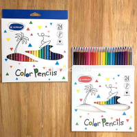 Карандаши 24 цвета "Color Pencils" трехгранные дерево, картон 9402-24 от магазина "Карандаш"
