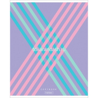 Тетрадь А5 48л клетка "Коктейль цвета" на скобе, 5 дизайнов 48Т5В1/066279 от магазина "Карандаш"