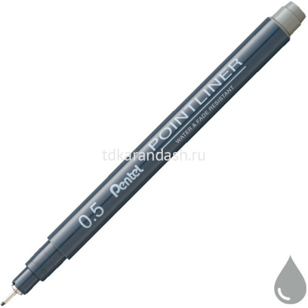 Ручка капиллярная "Pointliner" 0,5мм серая S20P-5N