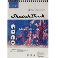 Скетчбук А5+ 19х26см 35л 160г/м2 евроспираль, жесткая подложка, 5 видов 2039341 от магазина "Карандаш"