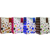 Пакет подарочный "Звезды" 50х72х18см с блестками 3 вида 5050 3XL от магазина "Карандаш"