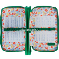 Пенал "Офсайд" 19х11х5см, прямоугольный, двухстворчатый, глянцевая ламинация 089075 от магазина "Карандаш"