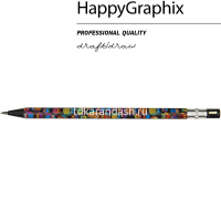 Карандаш цанговый механический "FunGraphix. Сказочные совы" 2мм с ластиком, точилкой 21-0041/05 от магазина "Карандаш"