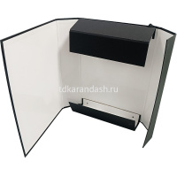 Короб архивный А4 72мм на резинке, полипропилен, складывающийся, черный VS126027 от магазина "Карандаш"