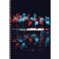 Тетрадь А4 80л клетка "Расфокус" на спирали глянцевая ламинация 4 дизайна 083175 от магазина "Карандаш"