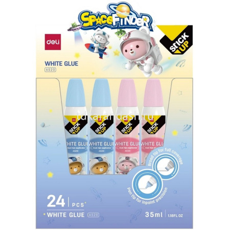 Клей ПВА 35гр с двумя аппликаторами, 2 цвета корпуса EA520 от магазина "Карандаш"