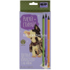 Карандаши 12 цветов "Рисуй и стирай" трехгранные с ластиком и точилкой, пластиковые, картон, 4 вида от магазина "Карандаш"