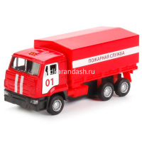 Картинка Машина "Камаз. Пожарная служба" инерционная, металл 12см (открывающиеся двери) SB-16-89-B1-WB от магазина "Карандаш" Машина "Камаз. Пожарная служба" инерционная, металл 12см (открывающиеся двери) SB-16-89-B1-WB от магазина "Карандаш"